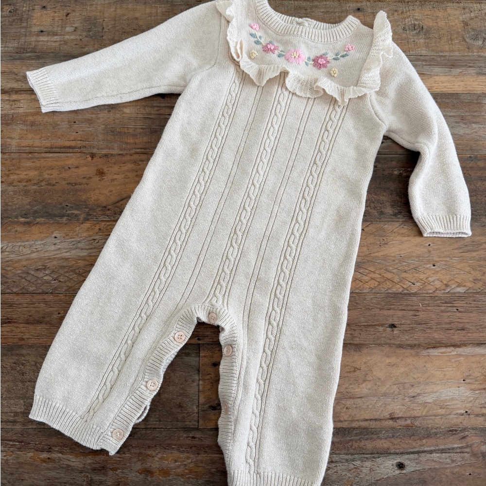 Louise Misha Najma Hand-Embroidered Cotton and Cashmere Jumpsuit